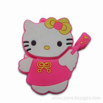USB Flash Stick with Rubber Cartoon Design, 1 to 64GB Memory Capacity